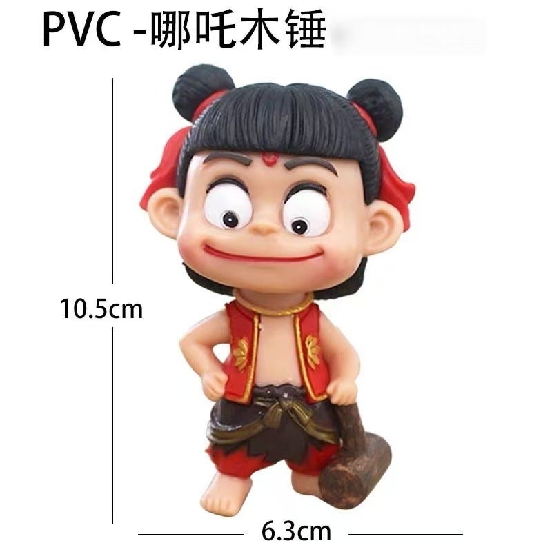 Trendy Super Cute Nezha And Ao Bing Model Figurine Nezha 2: The Magic Child Birthday Cake Decoration For Children - Image 1